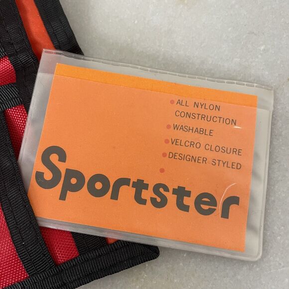 NEW 80s Sportster Retro Trifold Polar Bear Alaska Wallet Red Yellow White Blue - Picture 7 of 7